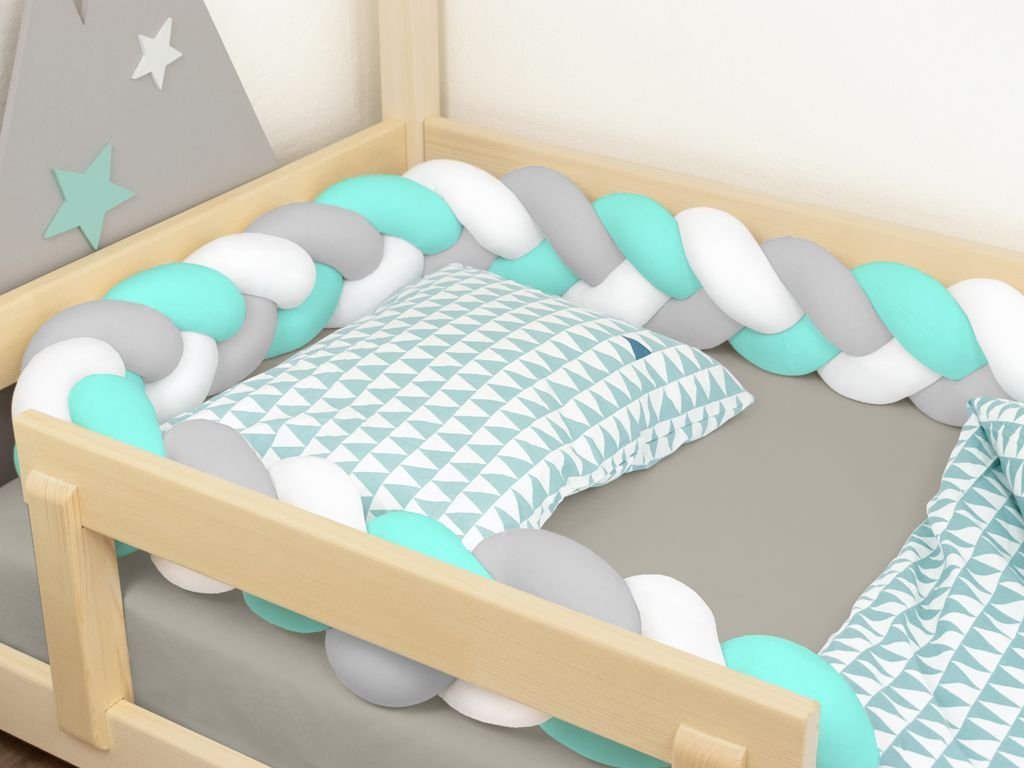 7313 11 hand stew children s bed bumper in shape of braid