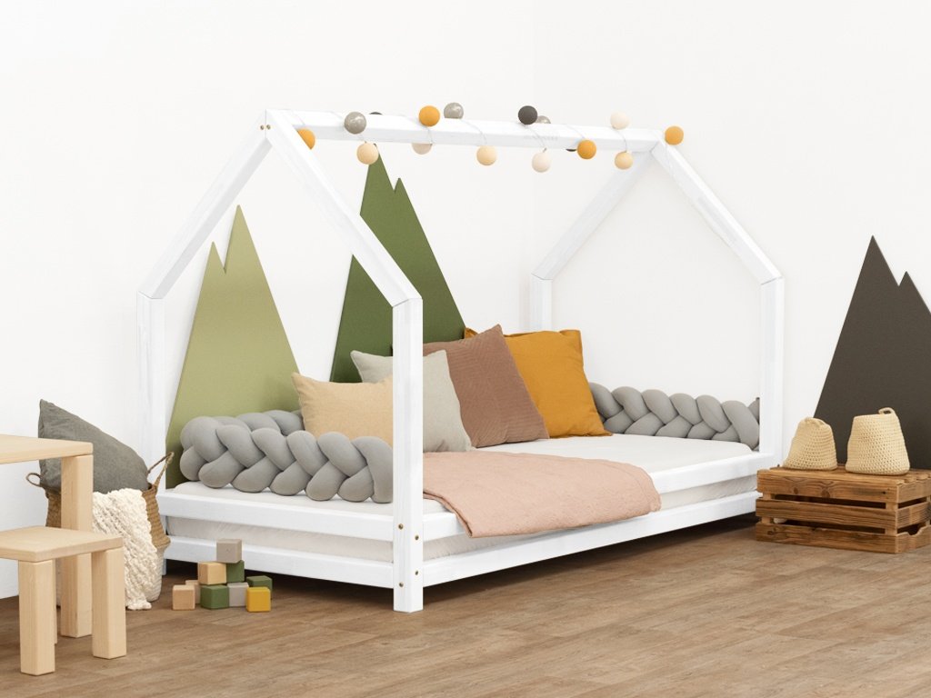 Detská posteľ domček FUNNY 70x160 cm - Biela