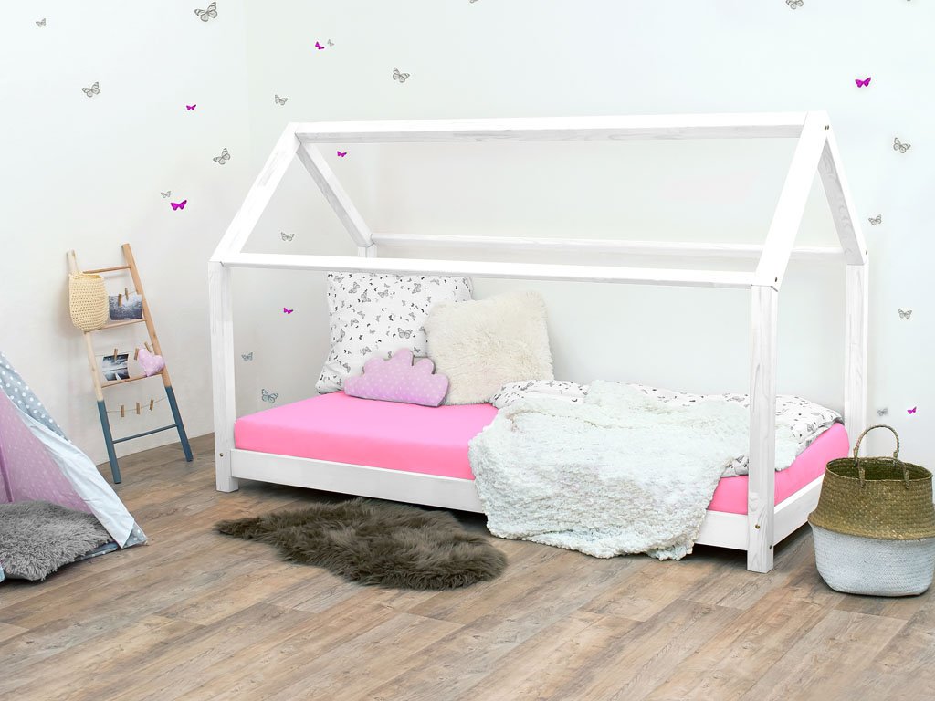 Detská posteľ domček TERY bez bočnice 90x190 cm - Biela