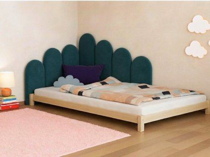 Nástenný čalúnený panel v tvare oblúka