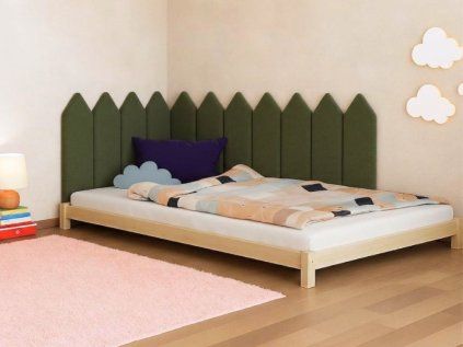 Čalúnený panel na stenu v tvare plotku