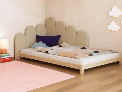 Nástenný čalúnený panel BOUCLÉ ​​v tvare oblúka