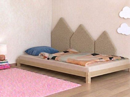 Čalúnený panel na stenu HORY z látky BOUCLÉ ​​- ľavá strana