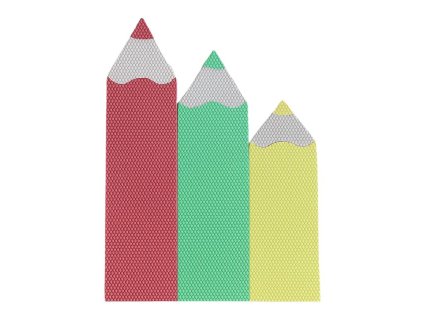 25512 1 detska samolepici nastenka pastelky z penoveho materialu