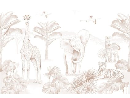 25814 nastenny mural safari do detskeho pokoje
