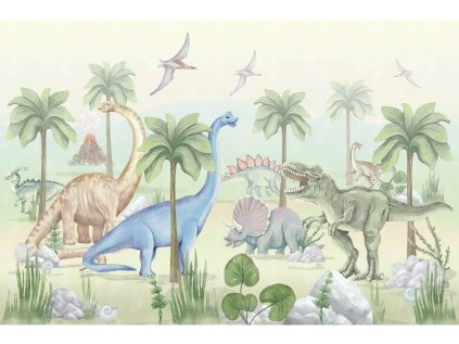 25817 detsky nastenny mural dinosauri