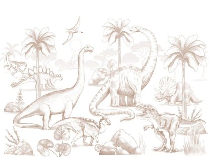 25820 velkoplosna tapeta mural dinosauri do detskeho pokoje