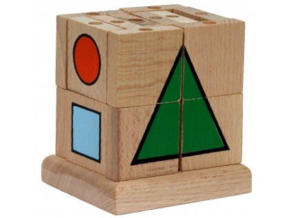Didaktická skladacia kocka GEOMETRIE pre menšie deti