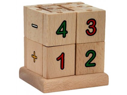 Skladacia kocka MATEMATIKA na výučbu čísel a základných počtov