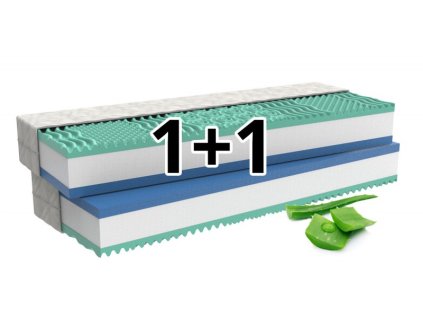 1 + 1 Ortopedický matrac ALOE COMFORT s pamäťovou penou s aloe vera