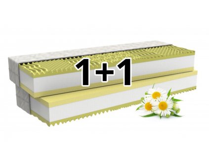 1 + 1 Ortopedický matrac CAMOMILLO COMFORT s pamäťovou penou a harmančekom