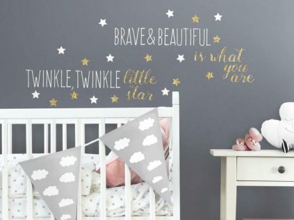 Samolepiaci nápis na stenu LITTLE STAR