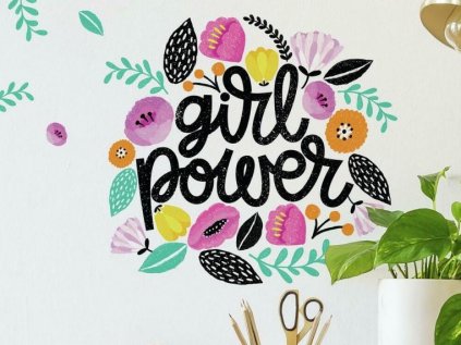 Farebné samolepky na stenu GIRL POWER