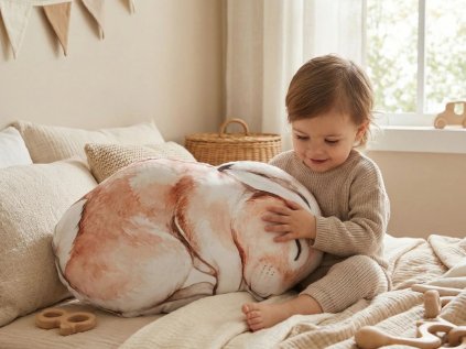 10726 1 roztomily detsky dekoracni polstarek kralicek