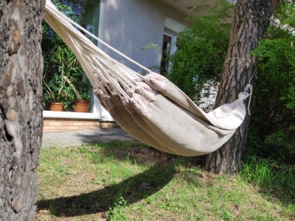 Závesná hojdacia sieť hamak do bytu aj na záhradu