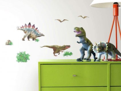 6999 samolepky na stenu dinosauri v style akvarelu