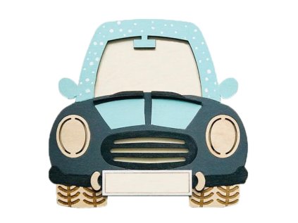Drevený obrázok s motívom AUTO