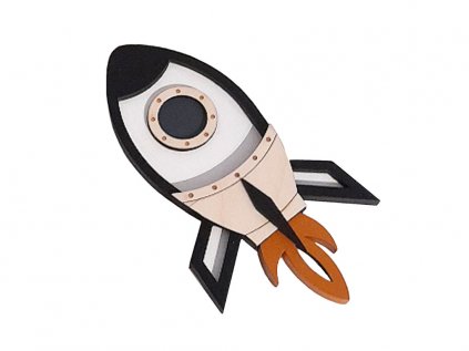 Detský obrázok z dreva RAKETA