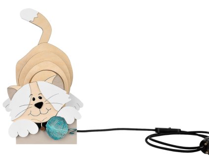 7254 drevena lampa macka do detskej izby
