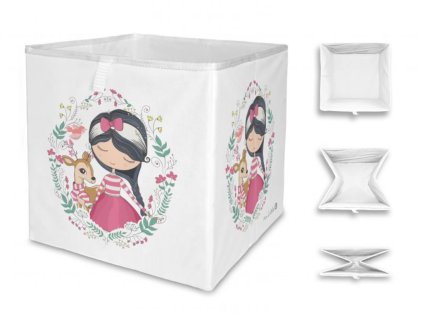 Umývateľný úložný box DIEVČATKO do detskej izby