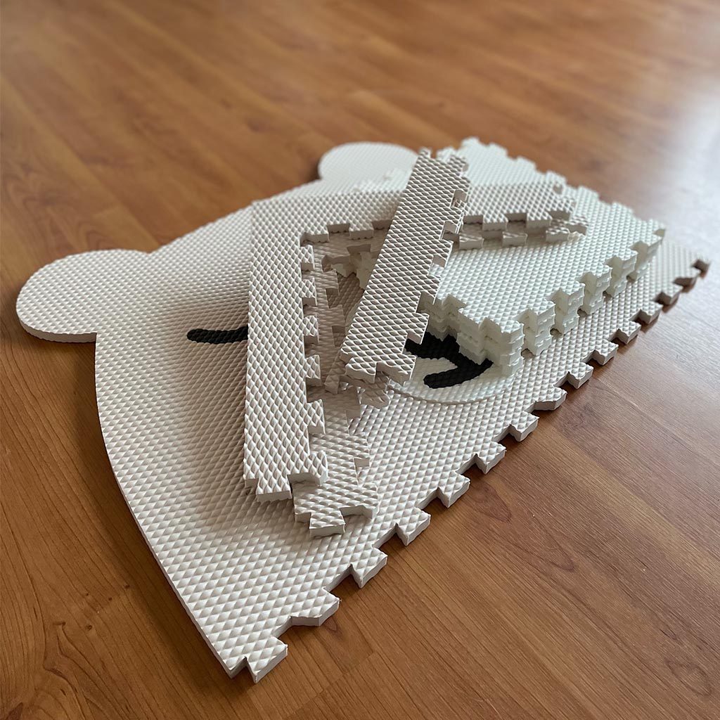 Detská penová puzzle podlaha MEDVEDÍK Zvoľte farbu: Hnedý s hnedým bruškom