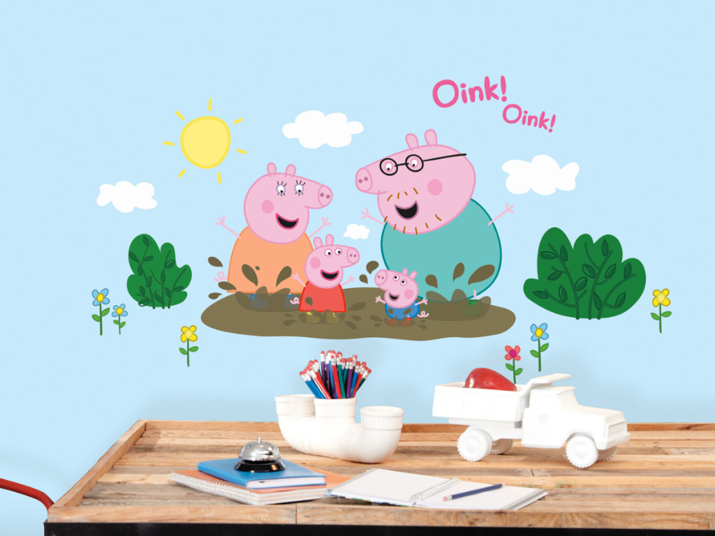 E-shop Samolepka do detskej izby PRASIATKO PEPPA a jej rodina
