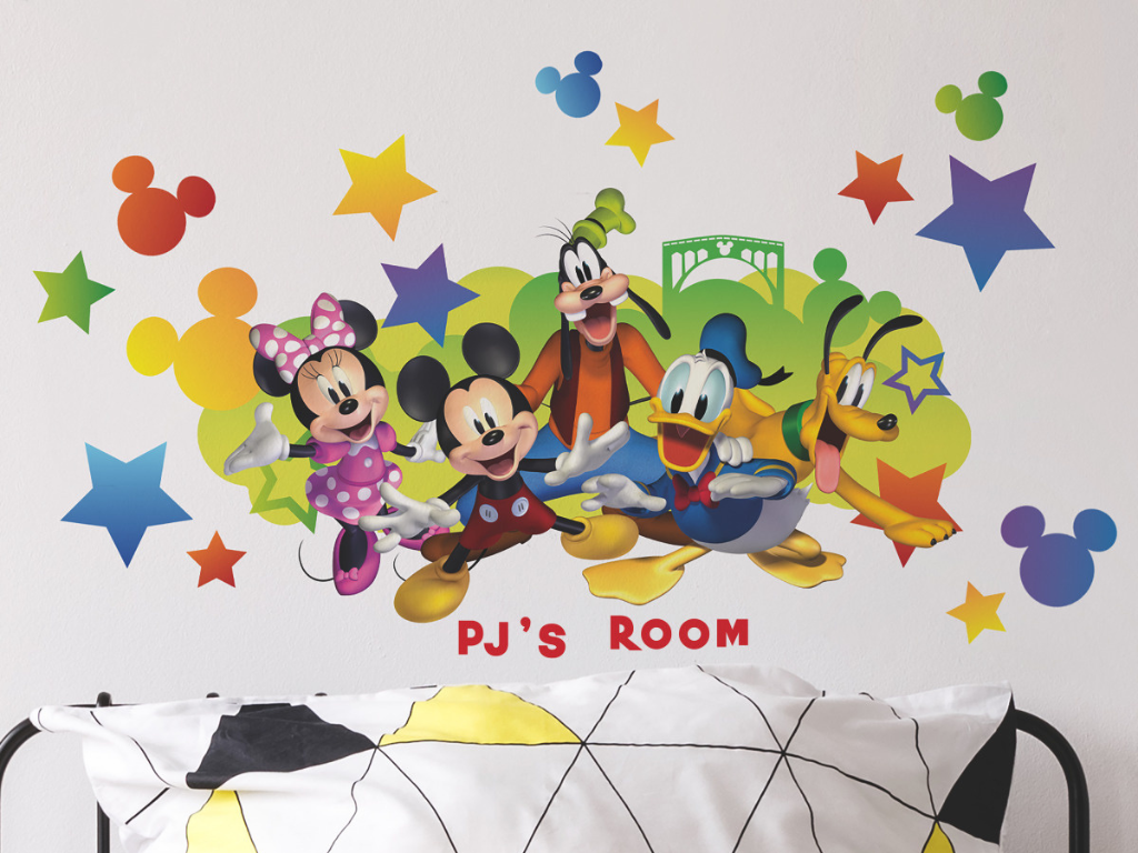 E-shop Nálepky na stenu s Disney motívom MICKEY MOUSE s menom vášho dieťaťa