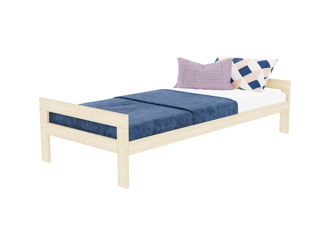 Benlemi Rastúca drevená jednolôžková posteľ SWITCH 2v1 s čelami Zvoľte farbu: Biela, Zvoľte rozmer: 80x190 cm