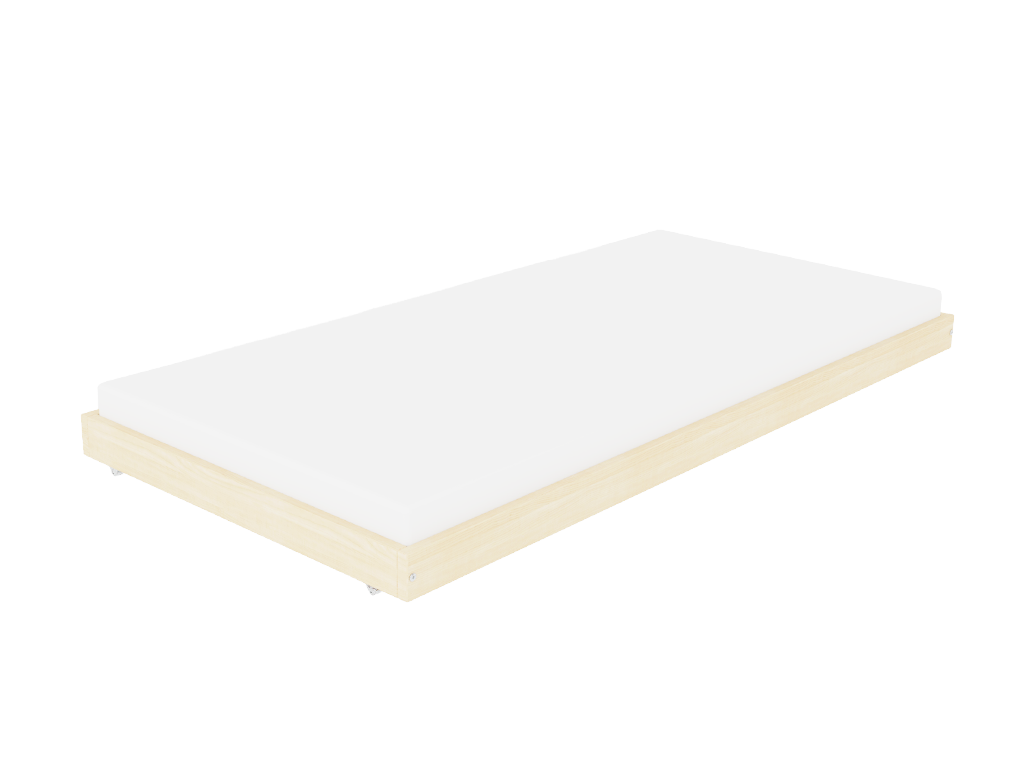 Benlemi Drevená výsuvná prístelka SLEEP pod posteľ na kolieskach Zvoľte farbu: Nelakovaná, Zvoľte rozmer: 80x150 cm (pod posteľ 80x160 cm), Zvoľte ty…