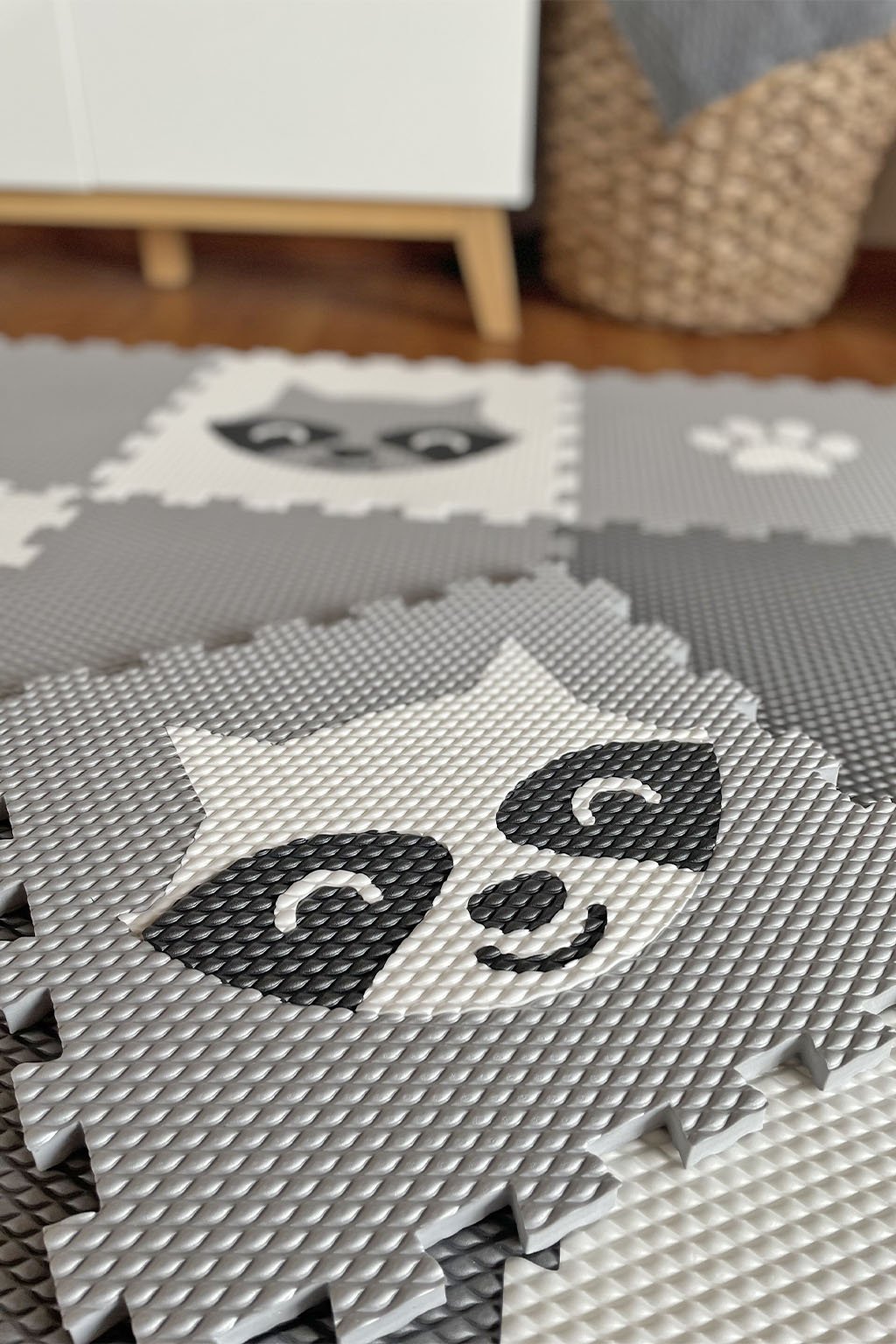 Hracie puzzle podložka do detskej izby MÝVAL Zvoľte farbu: Biela