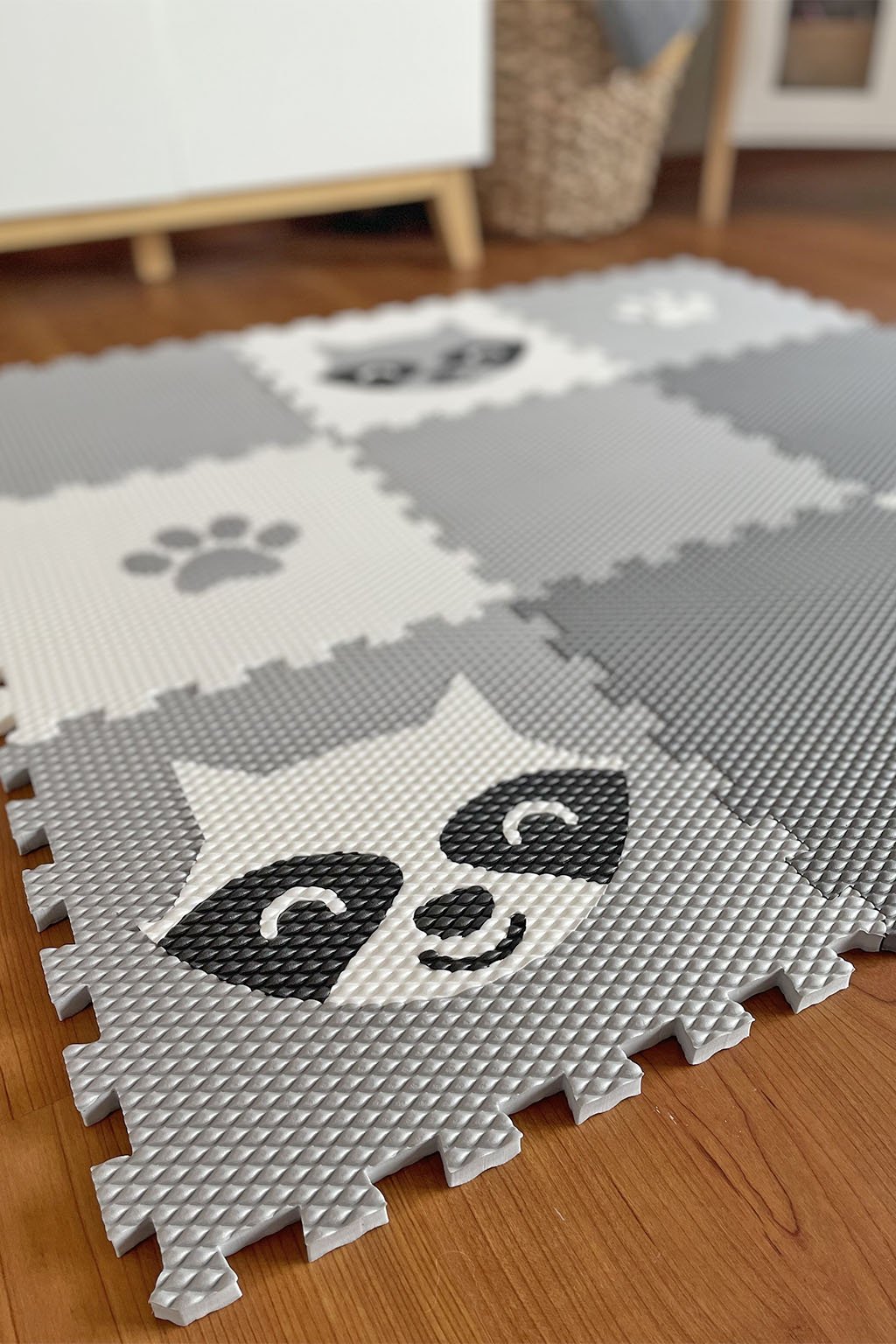 Hracie puzzle podložka do detskej izby MÝVAL Zvoľte farbu: Biela