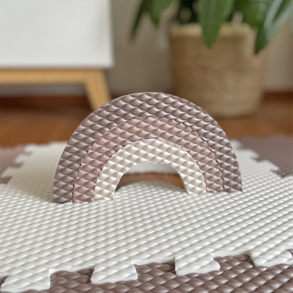 Hracie penové puzzle do detskej izby 16 dielov MÝVAL A MEDVEDÍK