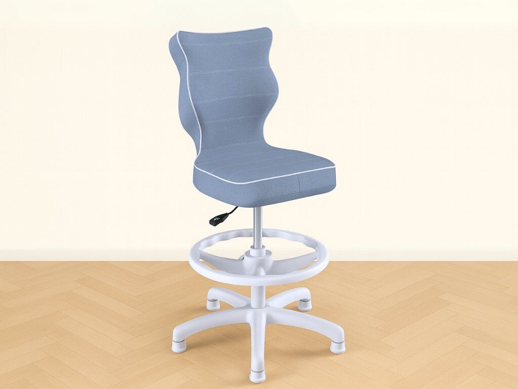 E-shop Ergonomická stolička bez koliesok pre deti k písaciemu stolu MODRÁ Zvoľte rozmer: dieťa 119 - 142 cm (výška stola 68 - 81 cm)