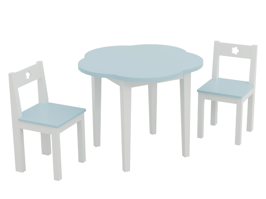 BAMI Set detského stola s 2 stoličkami BIBI modrý