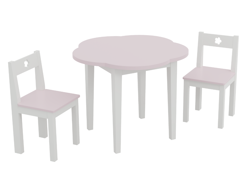 BAMI Set detského stola s 2 stoličkami BIBI ružový