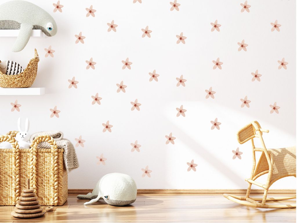 E-shop Samolepky na stenu KVETY do detskej izby BOHO