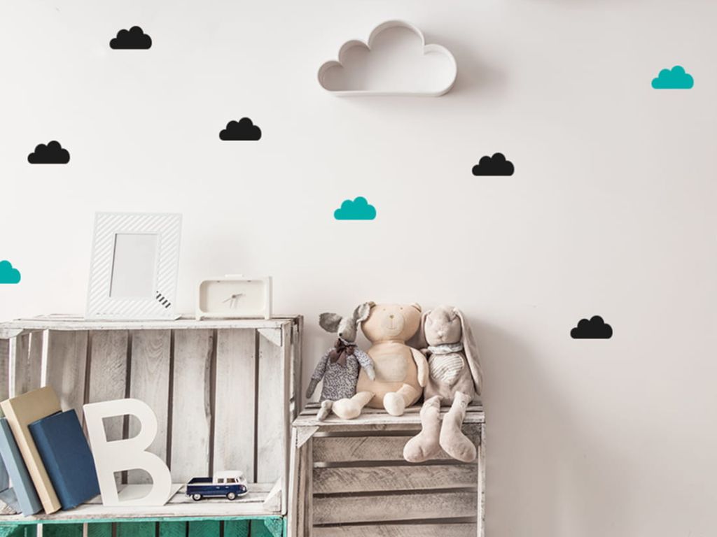 Pastelowe Love Nálepky na stenu MRAKY do detskej izby Zvoľte farbu: Biela