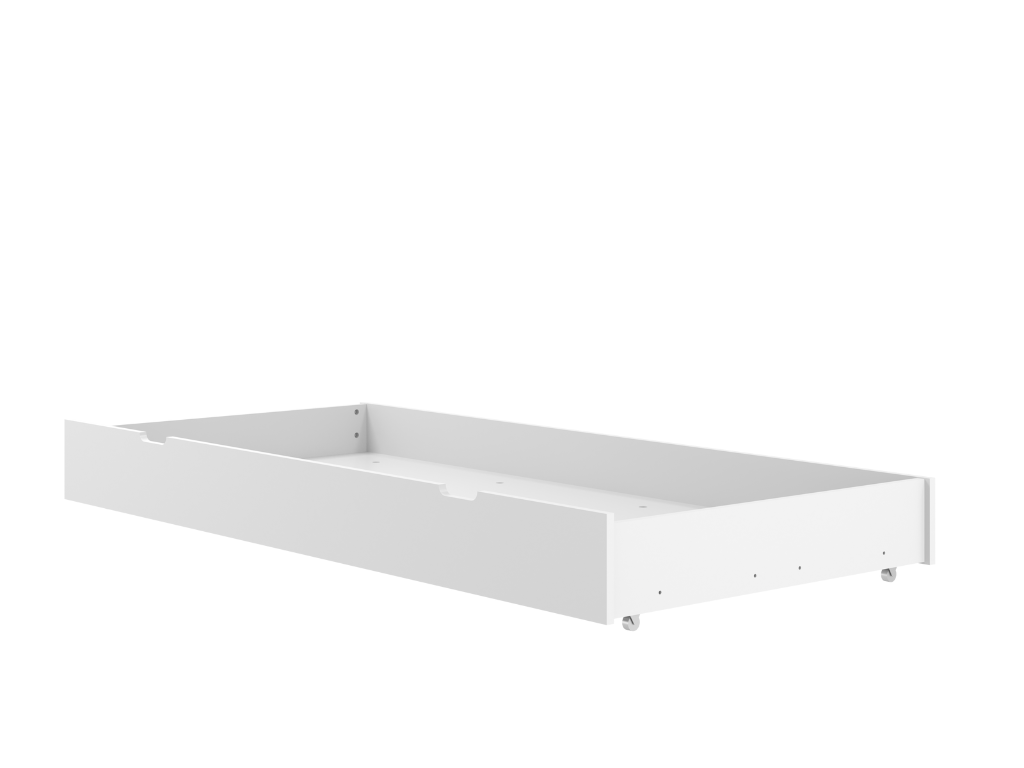 E-shop Prístelkový šuplík pod posteľ SIMONE 90x190 cm na kolieskach Zvoľte farbu: Biela