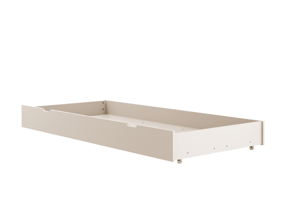 E-shop Prístelkový šuplík pod posteľ SIMONE 90x190 cm na kolieskach Zvoľte farbu: Krémová