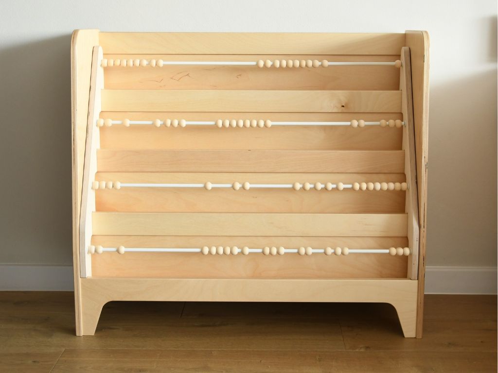 E-shop Montessori knižnica do detskej izby s počítadlom Zvoľte farbu: Čierna