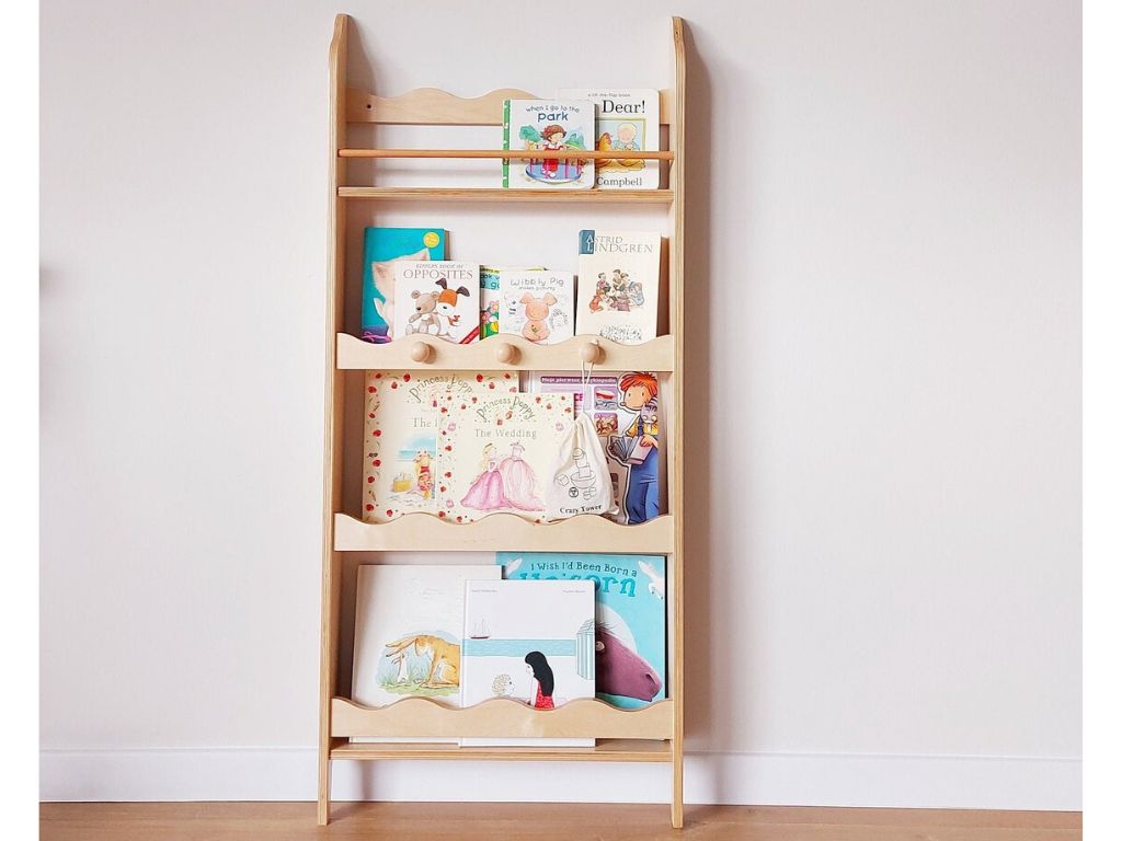 E-shop Detský Montessori regál na knihy a hračky Zvoľte farbu: Čierna