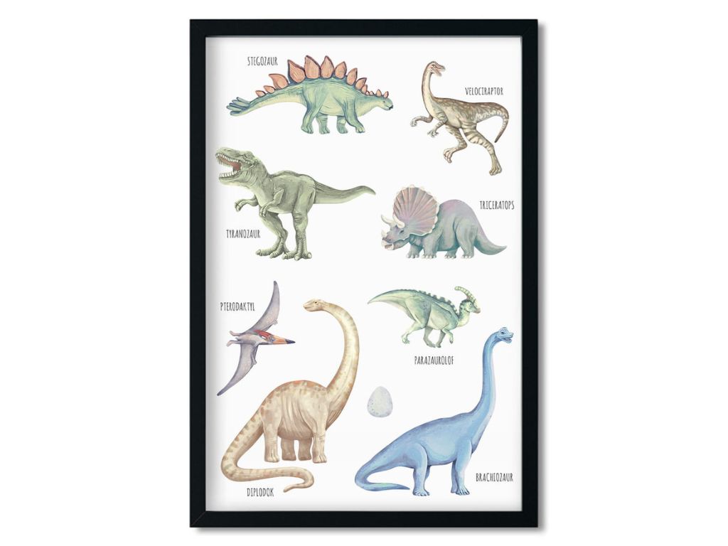 E-shop Plagát do detskej izby DINOSAURY Zvoľte rozmer: 20 x 30 cm