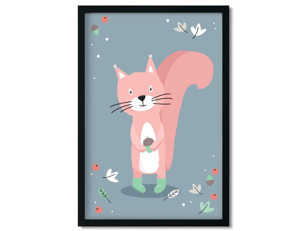 E-shop Plagát na stenu VEVERKA do detskej izby Zvoľte rozmer: 20 x 30 cm