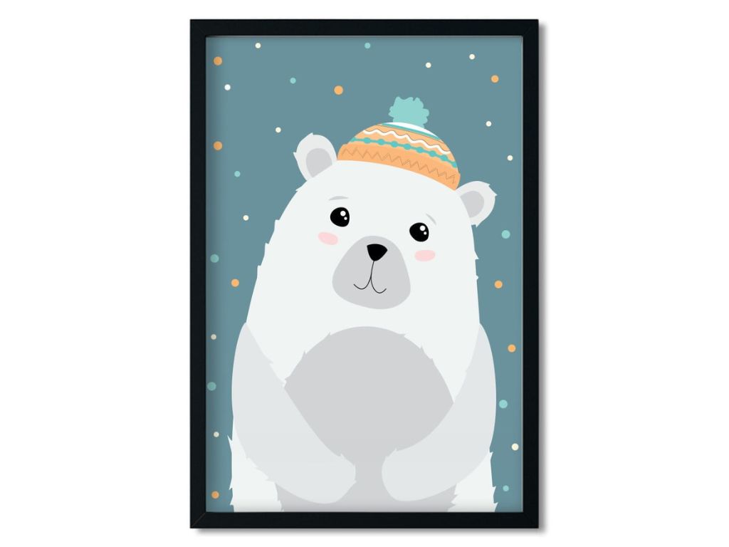 E-shop Plagát na stenu POLÁRNY MEDVEĎ do detskej izby Zvoľte rozmer: 20 x 30 cm