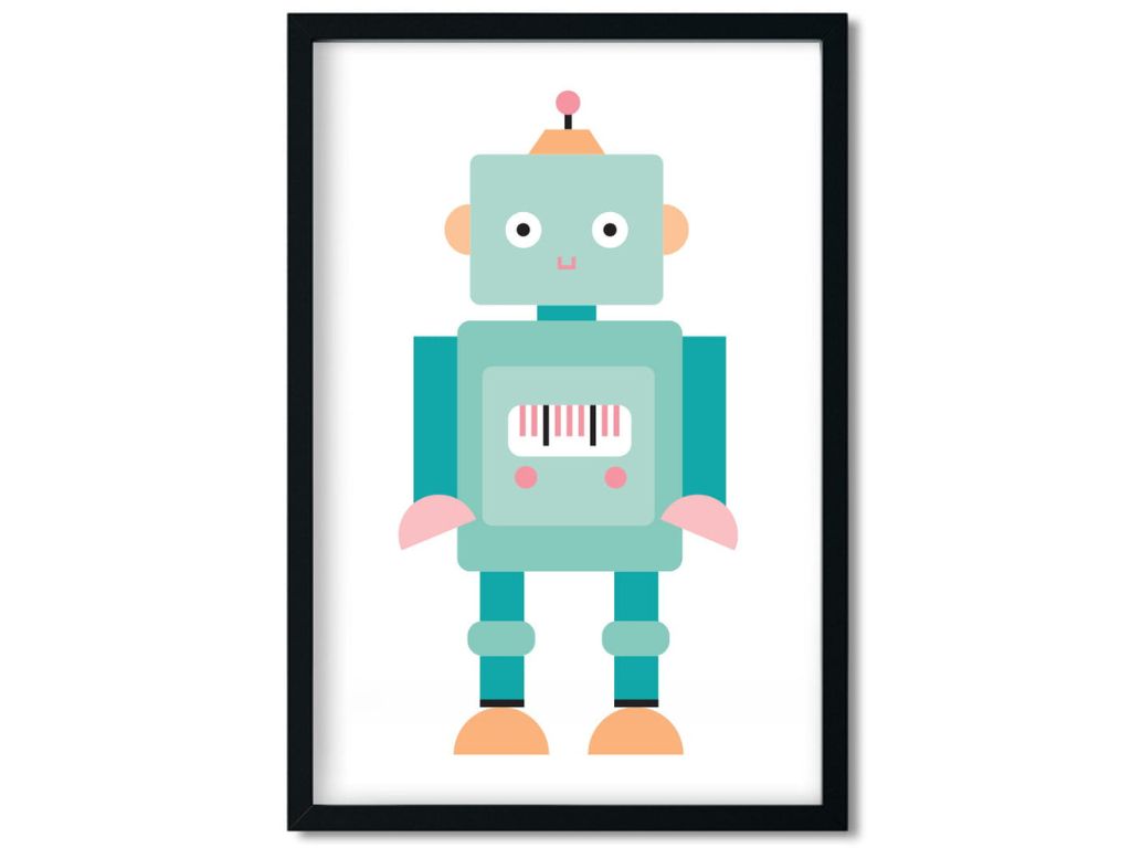 E-shop Detský plagát ROBOT na stenu Zvoľte rozmer: 20 x 30 cm