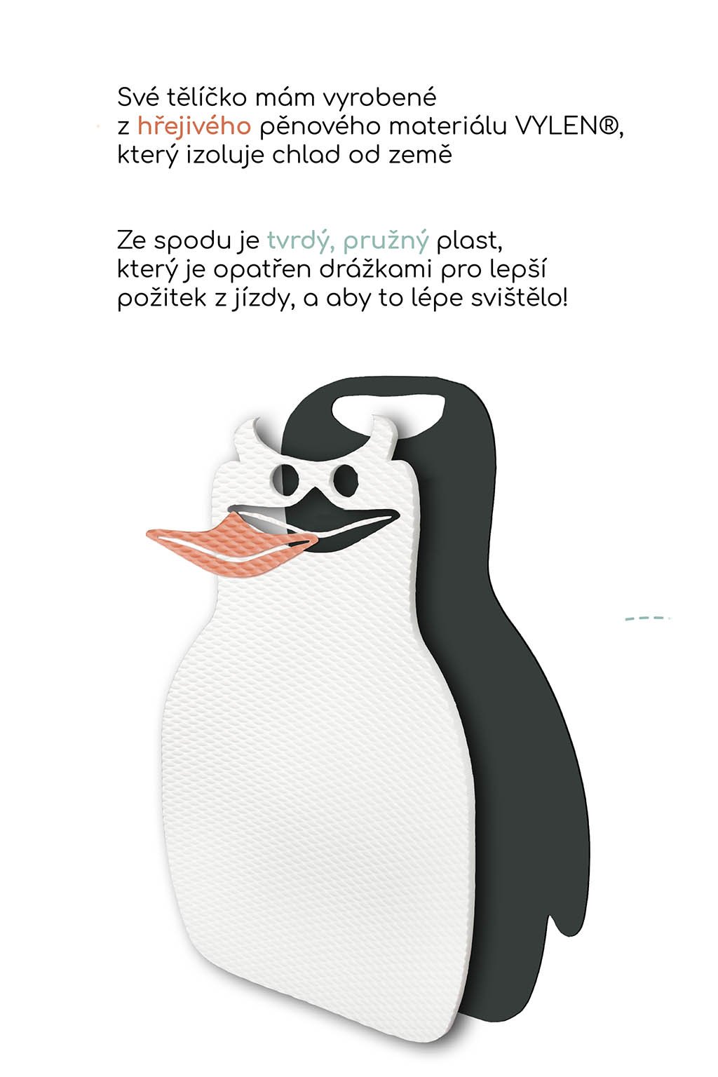 Detský penový klzák na sneh MALÝ TUKI