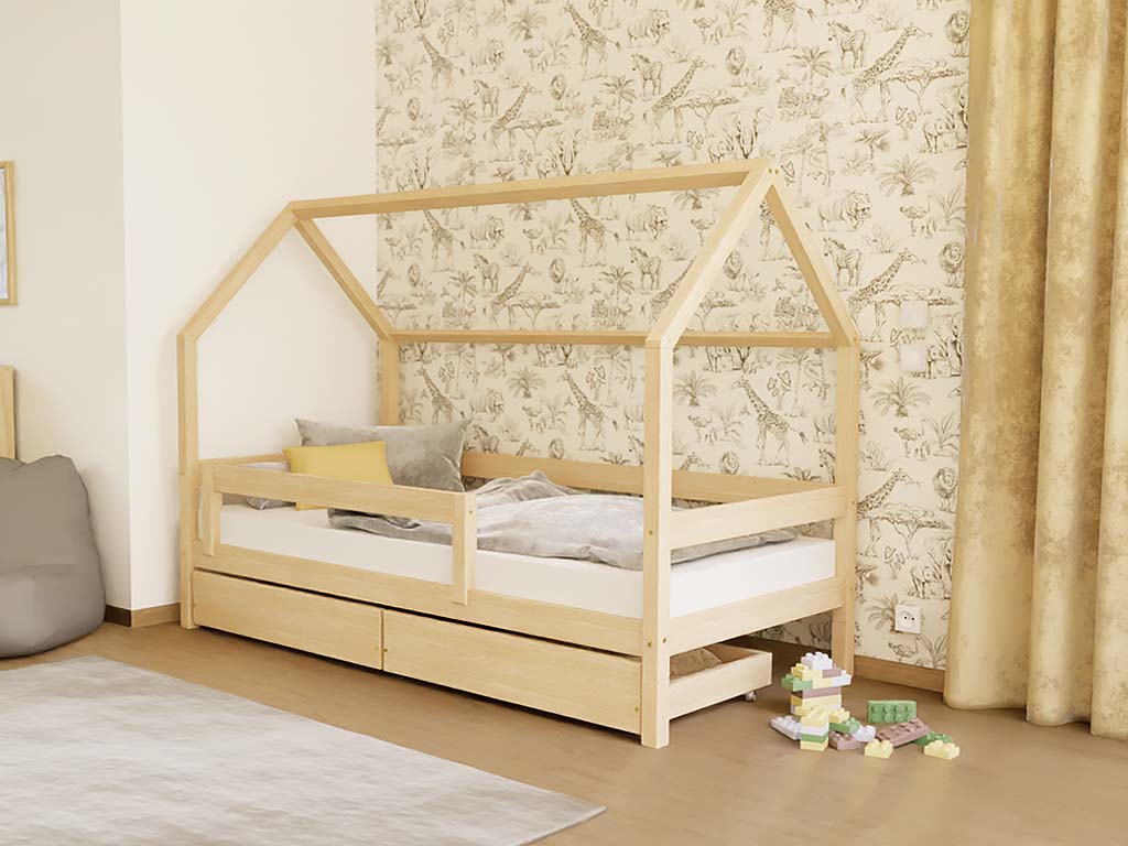 Benlemi Dvojitý úložný šuplík STORAGE pod posteľ na kolieskach Zvoľte farbu: Nelakovaná, Zvoľte variantu: Pre posteľ LUCKY, TULY, PLOTTY, CHALOUPKA, …