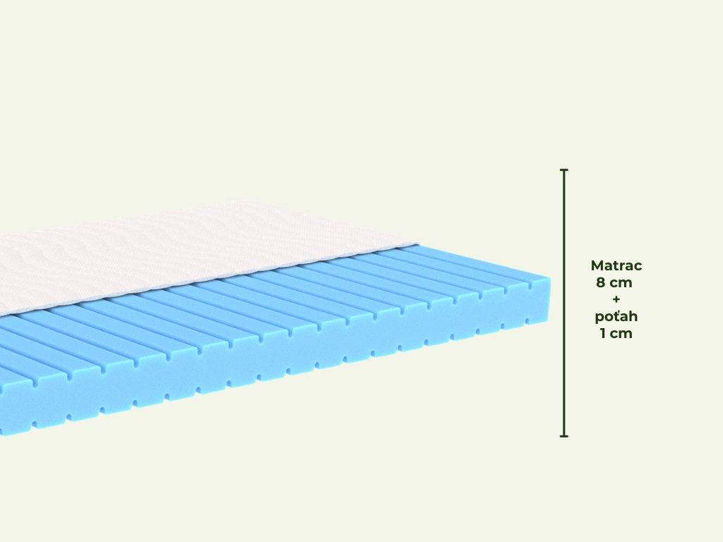 Benlemi Nízky detský penový matrac ZONIC Zvoľte rozmer: 80x200 cm