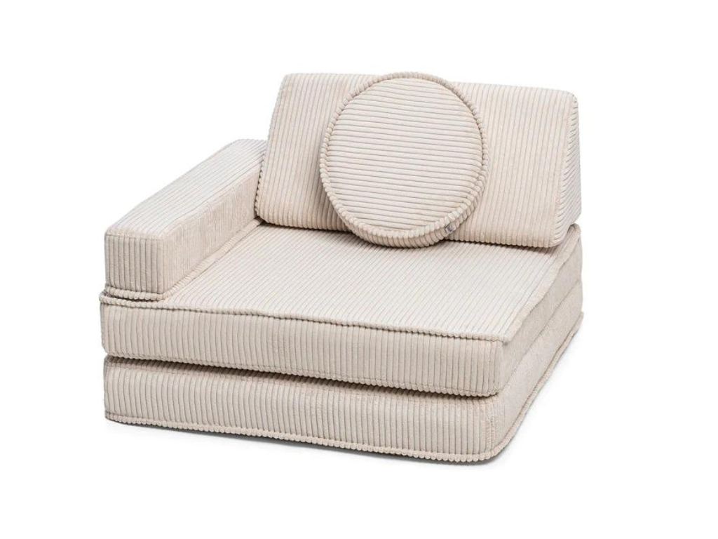 E-shop Rozkladacie penové kreslo z menčestra ARMCHAIR Zvoľte farbu: Krémová