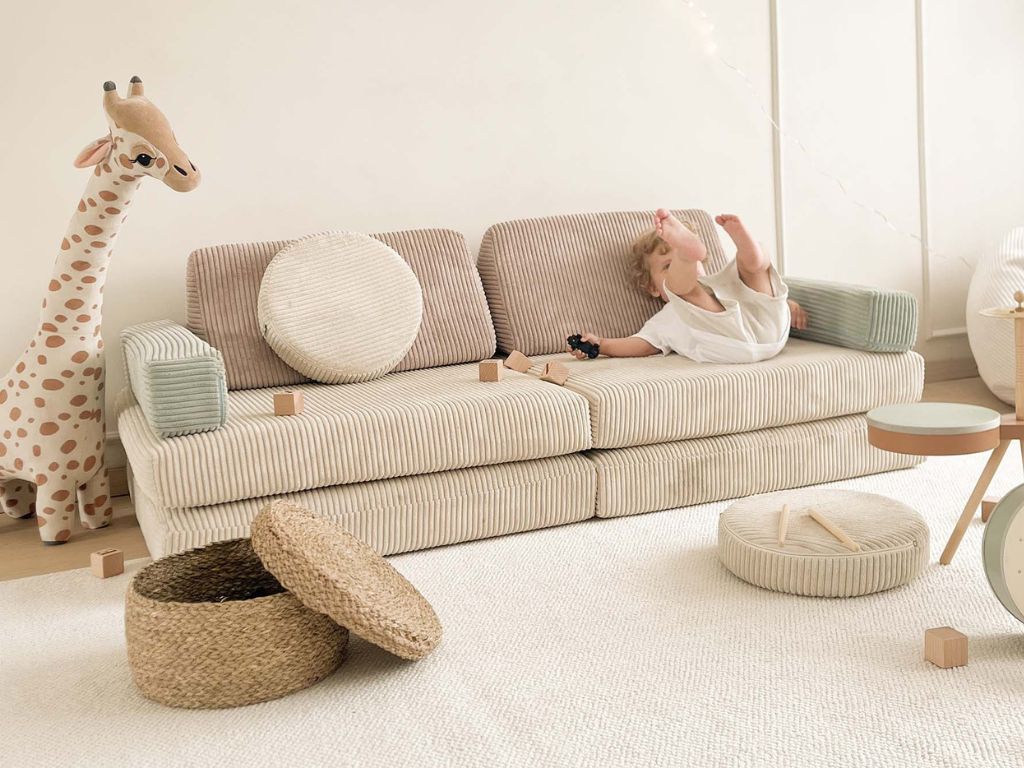 Veľký multifunkčný skladací bunker z menčestra SOFA PURE Zvoľte farbu: Modrá